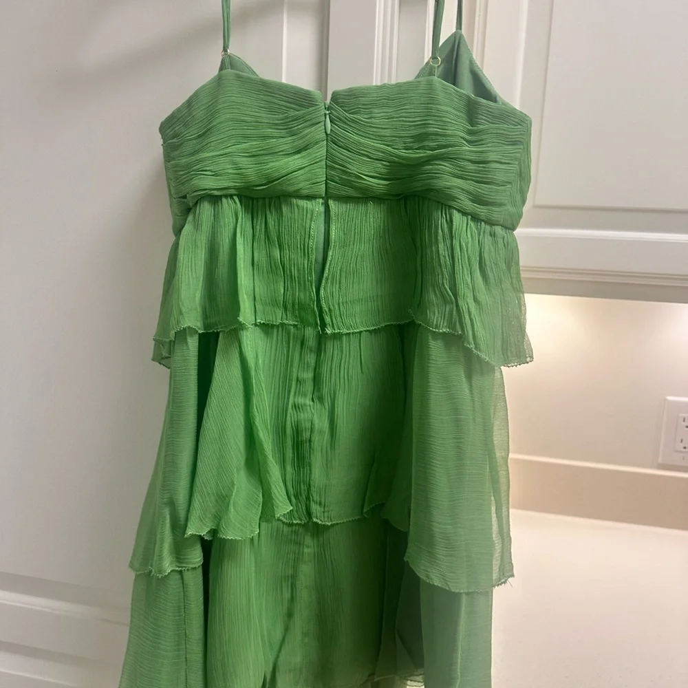 Revolve talula mini green ruffle dress - Picture 4 of 5